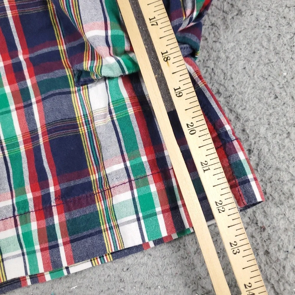 Ralph Lauren Cargo Shorts Mens 42 Blue Red Plaid Outdoors Hiking Camping